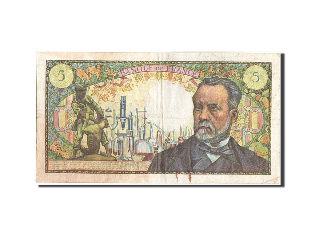 Banknote, France, 5 Francs, 5 F 1966-1970 ''Pasteur'', 1969, 1969-06-05