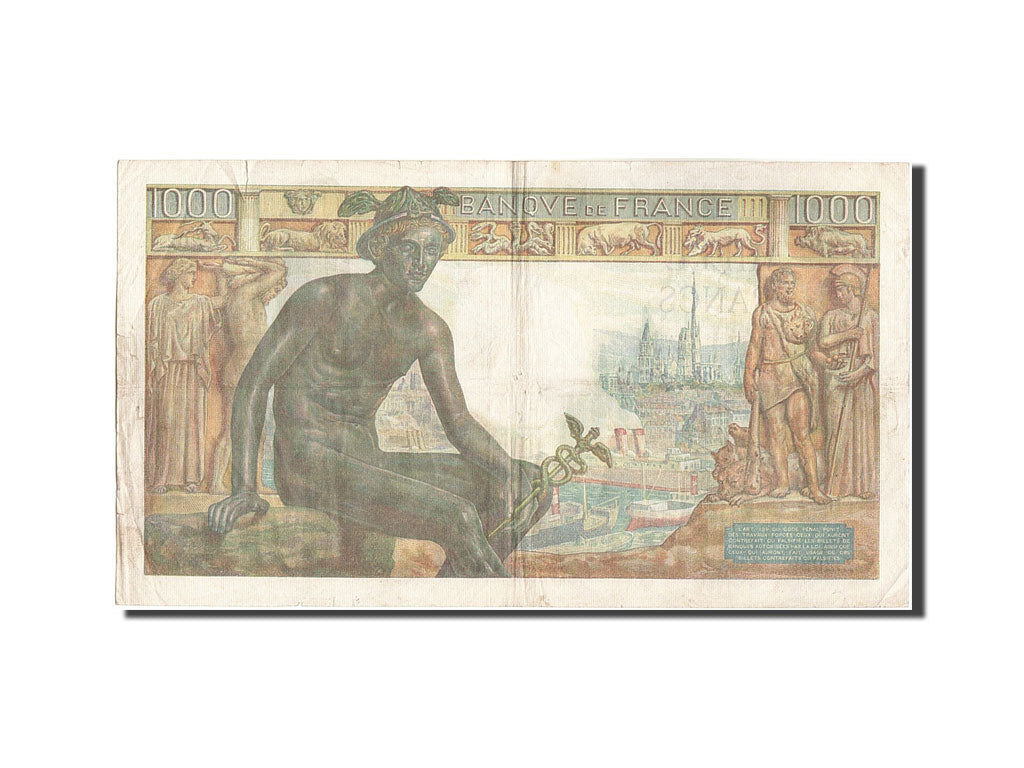 Banknote, France, 1000 Francs, 1 000 F 1942-1943 ''Déesse Déméter'', 1942