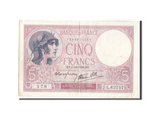 Billete, Francia, 5 Francs, 5 F 1917-1940 ''Violet'', 1939, 1939-10-05, MBC