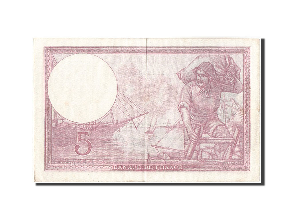 Banconote, Francia, 5 Francs, 5 F 1917-1940 ''Violet'', 1939, 1939-10-05, BB