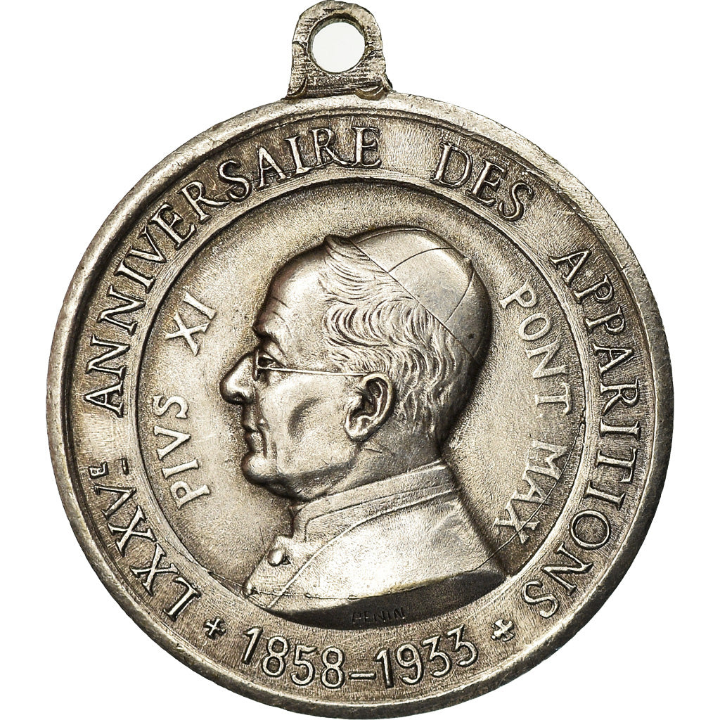 Vatican, Medal, Pie XI, 75ème Anniversaire des Apparitions, Penin, AU(55-58)