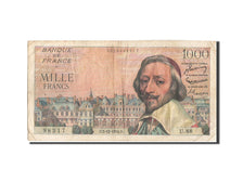 Geldschein, Frankreich, 1000 Francs, 1 000 F 1953-1957 ''Richelieu'', 1954