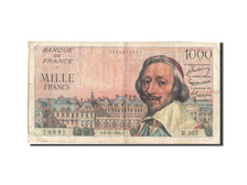 France, 1000 Francs, 1 000 F 1953-1957 ''Richelieu'', 1956, KM:134a, 1956-12-...