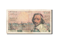 France, 1000 Francs, 1 000 F 1953-1957 ''Richelieu'', 1955, KM:134a, 1955-09-...