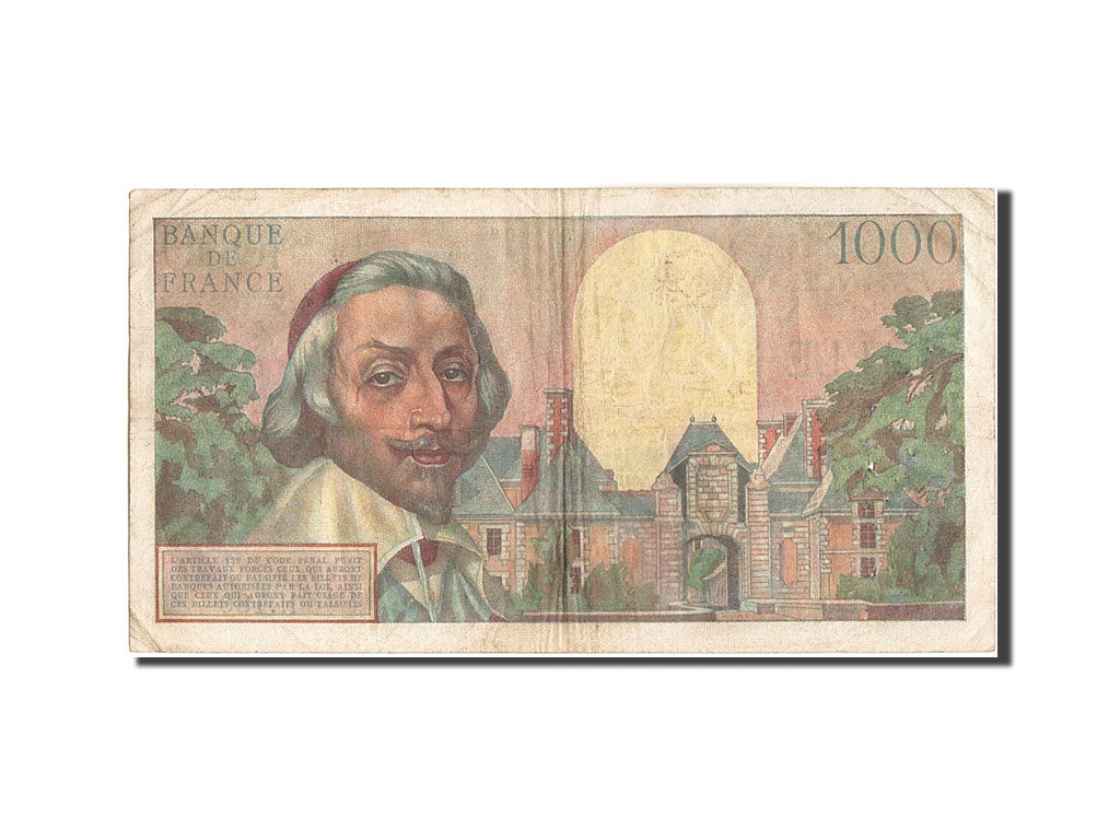France, 1000 Francs, 1 000 F 1953-1957 ''Richelieu'', 1955, 1955-09-01, KM:13...