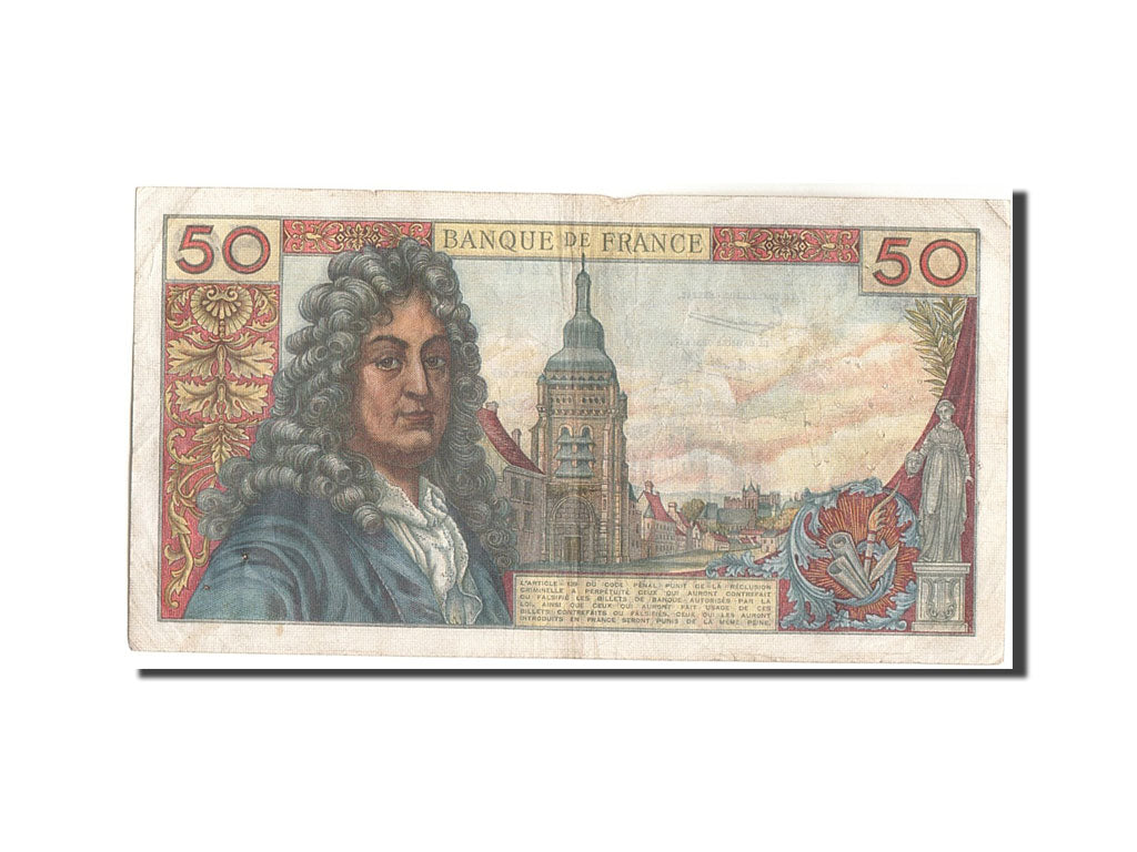 Banknote, France, 50 Francs, 50 F 1962-1976 ''Racine'', 1962, 1962-06-07