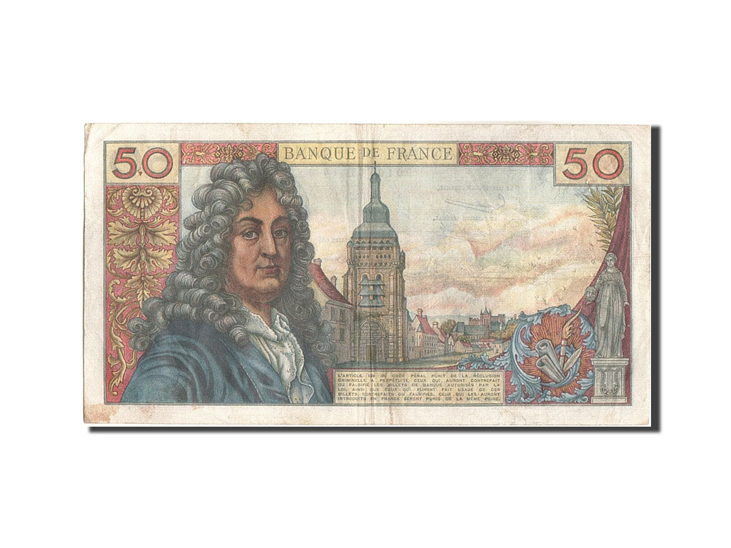 Banknote, France, 50 Francs, 50 F 1962-1976 ''Racine'', 1962, 1962-06-07
