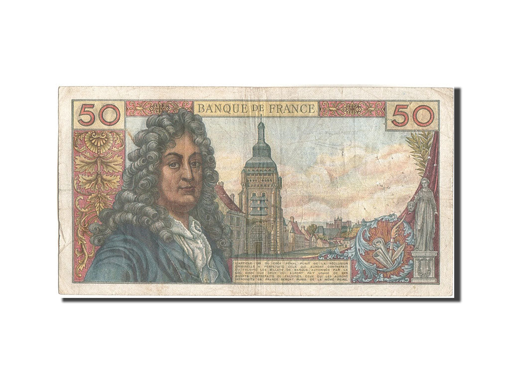 France, 50 Francs, 50 F 1962-1976 ''Racine'', 1962, KM:148a, 1962-06-07, VF(2...