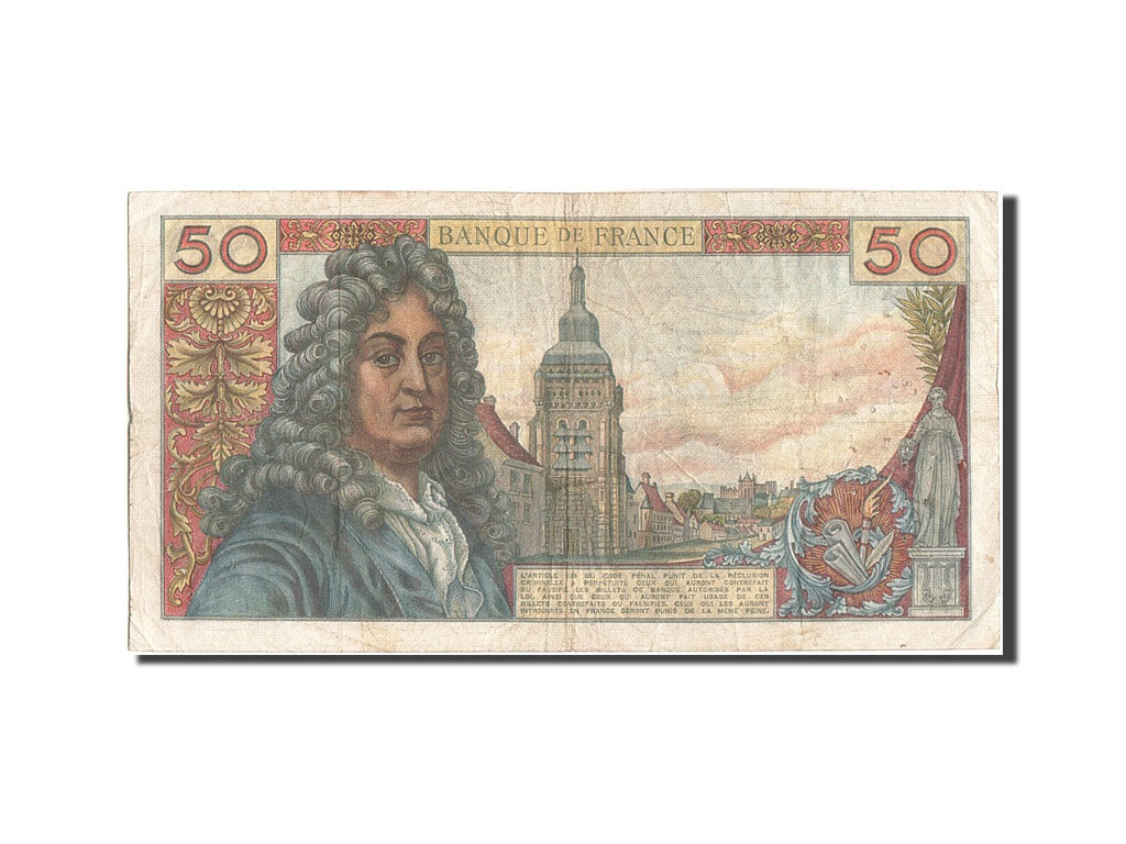 France, 50 Francs, 50 F 1962-1976 ''Racine'', 1962, KM:148a, 1962-11-08, VF(2...