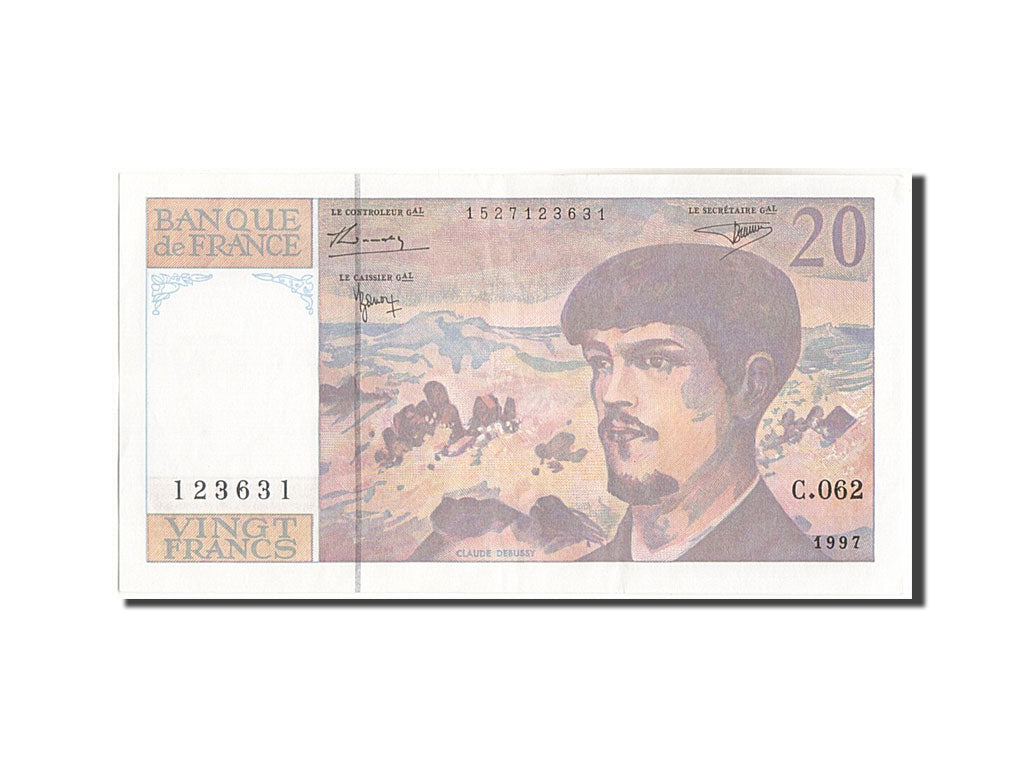 Banknote, France, 20 Francs, 20 F 1980-1997 ''Debussy'', 1997, 1997, UNC(60-62)