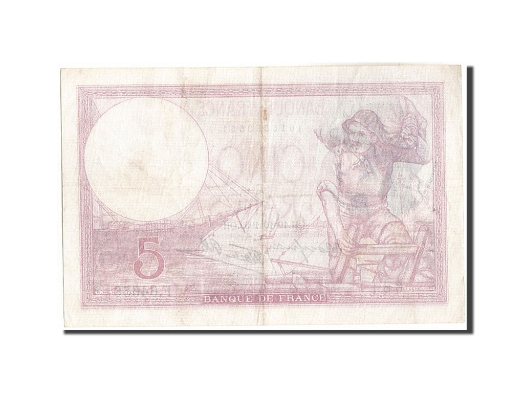 Banconote, Francia, 5 Francs, 5 F 1917-1940 ''Violet'', 1939, 1939-10-19, BB+