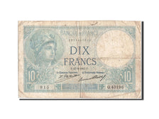 Biljet, Frankrijk, 10 Francs, 10 F 1916-1942 ''Minerve'', 1927, 1927-09-09, TB
