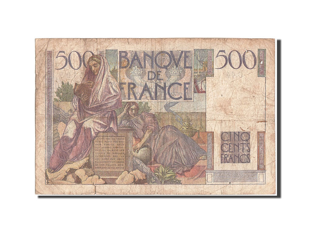 France, 500 Francs, 500 F 1945-1953 ''Chateaubriand'', 1945, KM:129a, 1945-11...