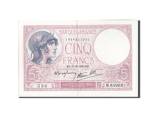 Geldschein, Frankreich, 5 Francs, 5 F 1917-1940 ''Violet'', 1939, 1939-08-17