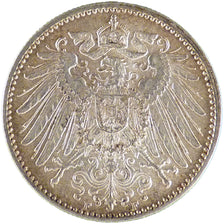 GERMANY - EMPIRE, 1 Mark, 1914, Stuttgart, MS(60-62), Silver, 24, 5.50