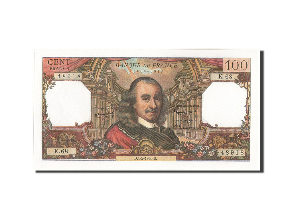 France, 100 Francs, 100 F 1964-1979 ''Corneille'', 1965, KM:149a, 1965-02-04,...