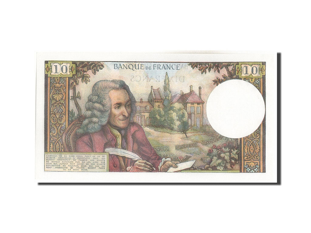 Banknote, France, 10 Francs, 10 F 1963-1973 ''Voltaire'', 1973, 1973-08-02