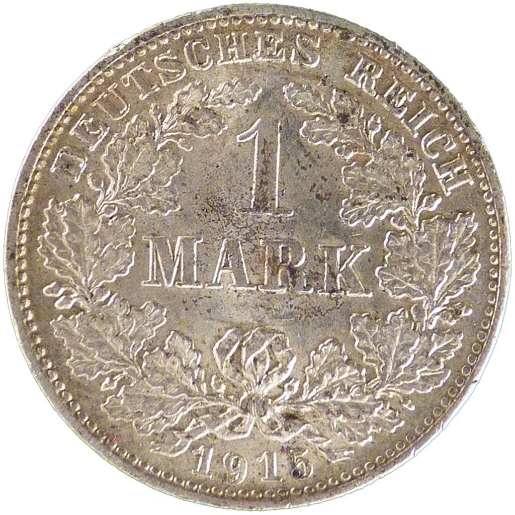 GERMANY - EMPIRE, Mark, 1915, Munich, KM #14, MS(60-62), Silver, 24, 5.50