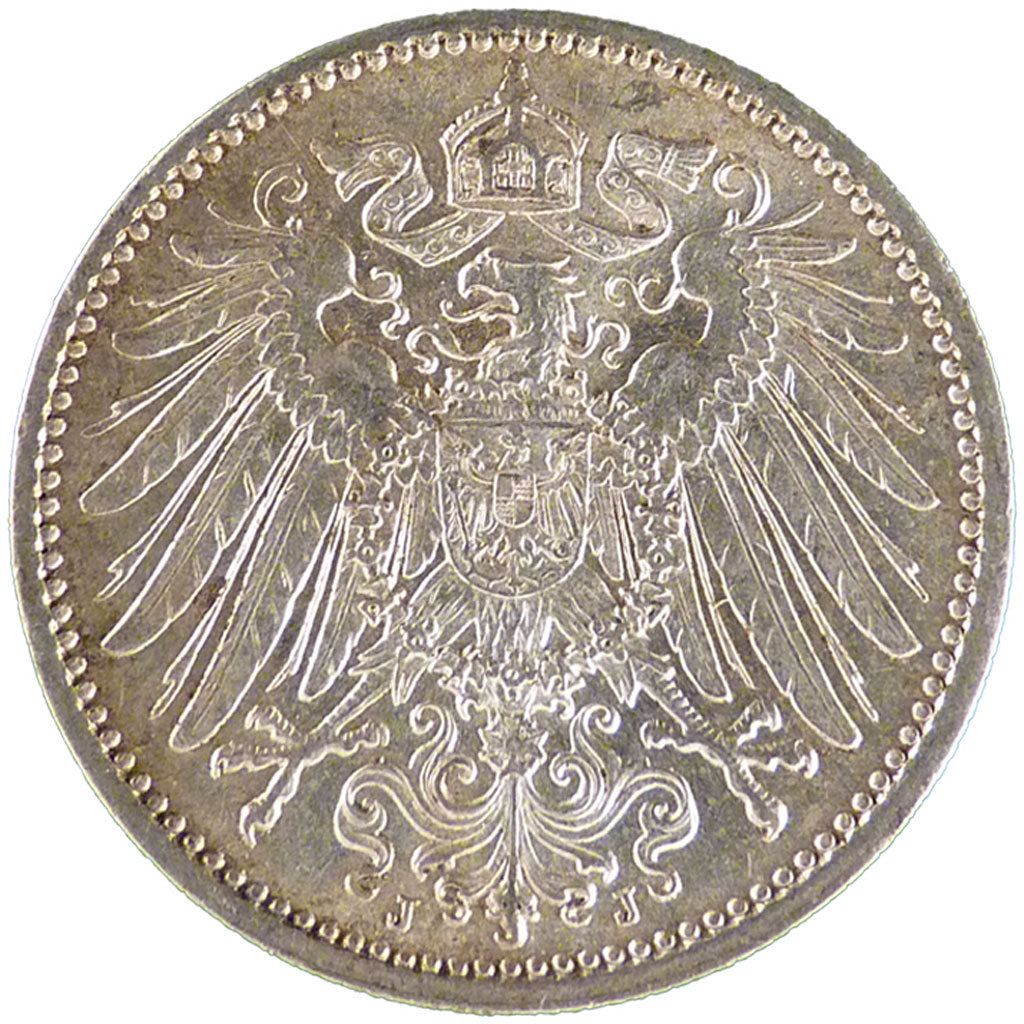 GERMANY - EMPIRE, Mark, 1915, Hambourg, KM #14, MS(60-62), Silver, 24, 5.50