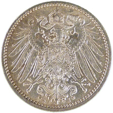 GERMANY - EMPIRE, Mark, 1915, Hambourg, KM #14, MS(60-62), Silver, 24, 5.50