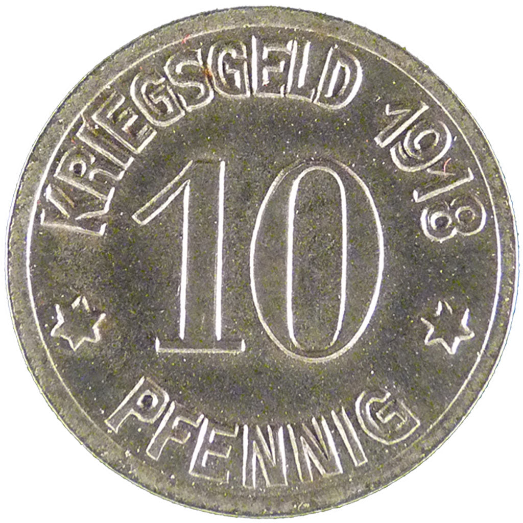 Germany, 10 Pfennig, 1918, AU(55-58), Iron, 3.00