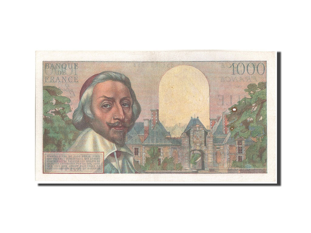 Billet, France, 1000 Francs, 1 000 F 1953-1957 ''Richelieu'', 1955, 1955-04-07