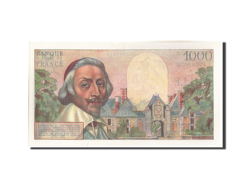 France, 1000 Francs, 1 000 F 1953-1957 ''Richelieu'', 1954, 1954-01-07, KM:13...