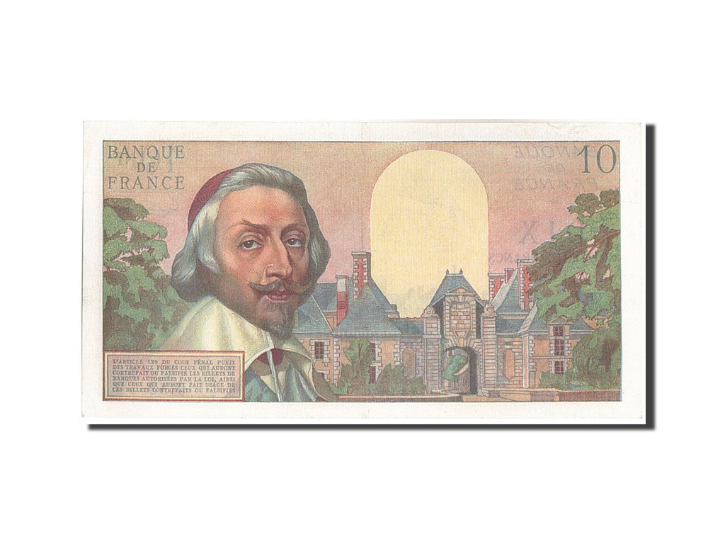 Geldschein, Frankreich, 10 Nouveaux Francs, 10 NF 1959-1963 ''Richelieu'', 1960