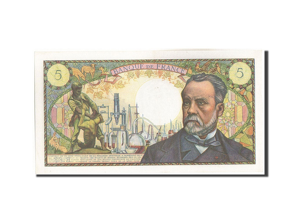 Banknote, France, 5 Francs, 5 F 1966-1970 ''Pasteur'', 1968, 1968-08-01