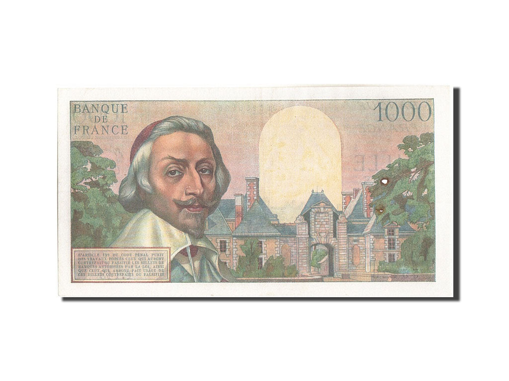 Frankreich, 1000 Francs, 1 000 F 1953-1957 ''Richelieu'', 1955, KM:134a, 1955...