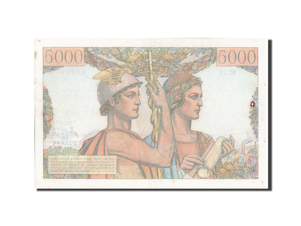 Banknote, France, 5000 Francs, 5 000 F 1949-1957 ''Terre et Mer'', 1949