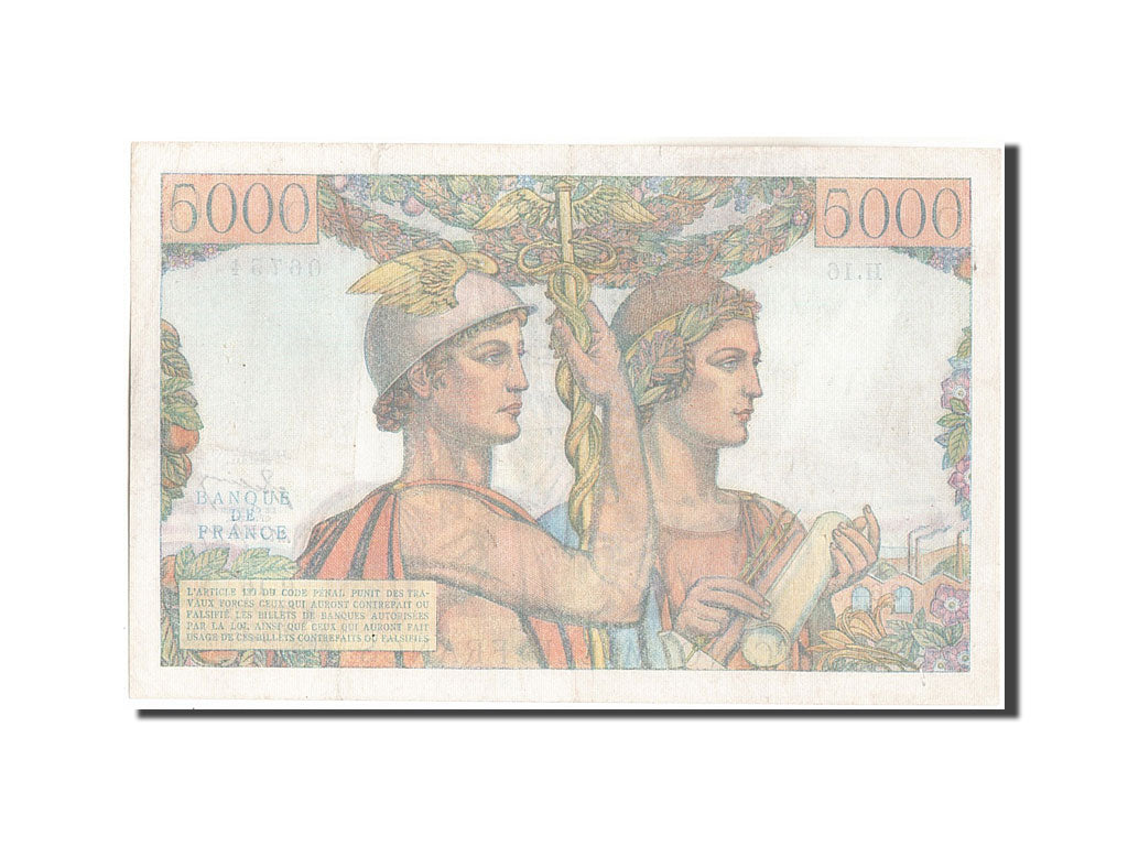 Billet, France, 5000 Francs, 5 000 F 1949-1957 ''Terre et Mer'', 1949
