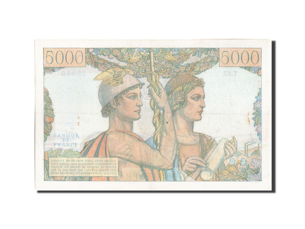 Frankreich, 5000 Francs, 5 000 F 1949-1957 ''Terre et Mer'', 1951, KM:131b, 1...