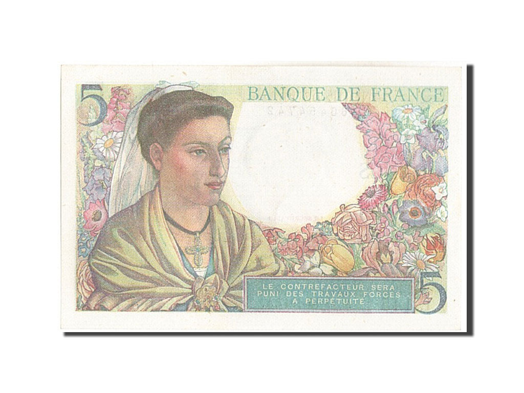 Banknote, France, 5 Francs, 5 F 1943-1947 ''Berger'', 1947, 1947-10-30