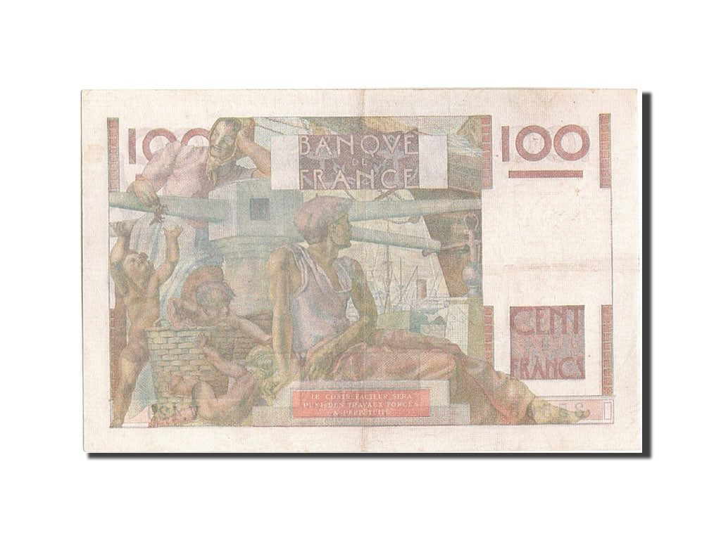 Francia, 100 Francs, 100 F 1945-1954 ''Jeune Paysan'', 1952, KM:128d, 1952-02...