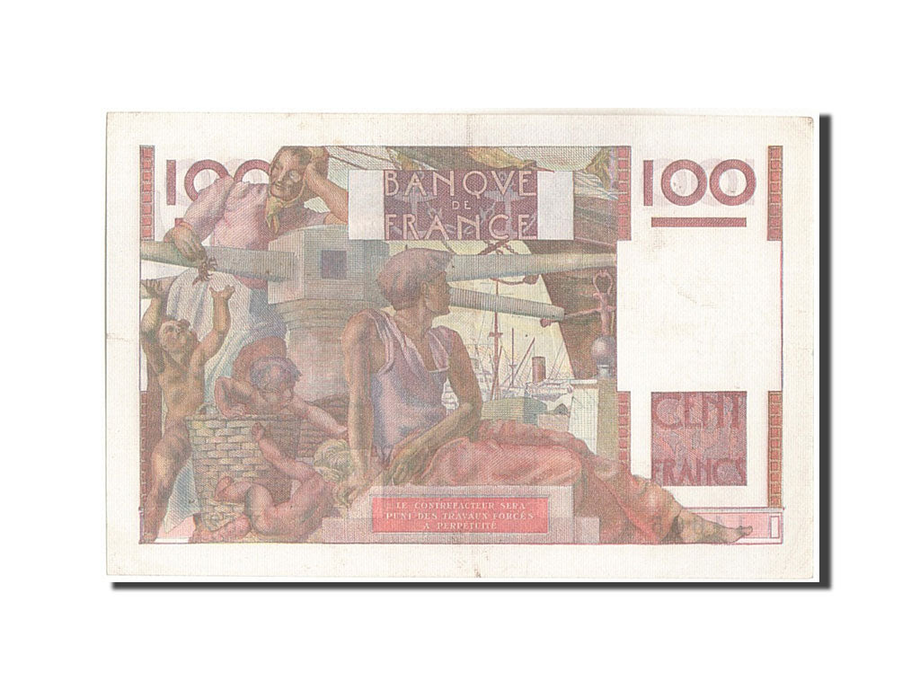 Banknote, France, 100 Francs, 100 F 1945-1954 ''Jeune Paysan'', 1953