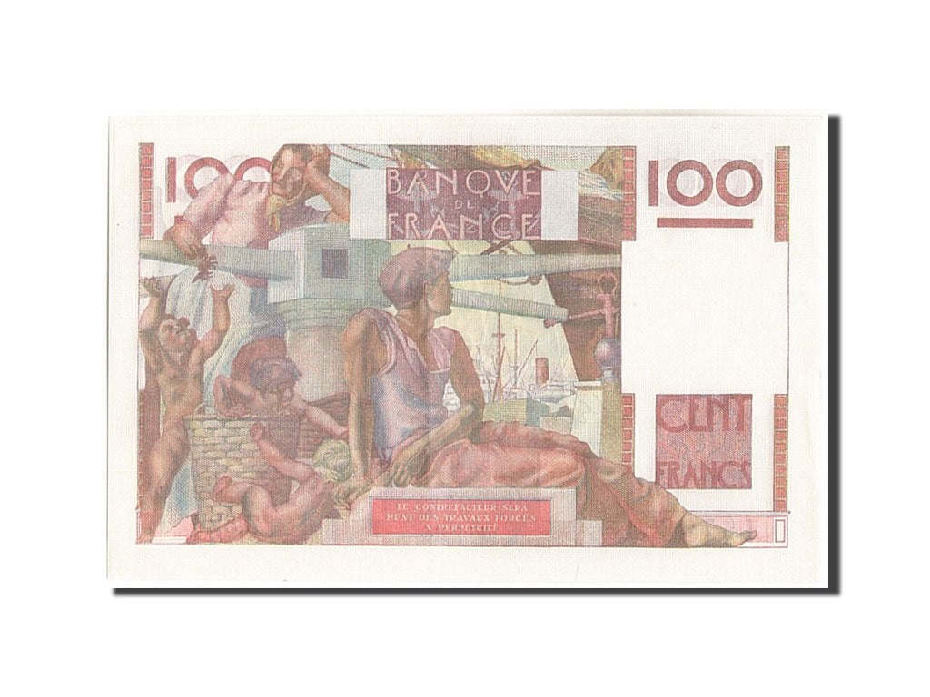 Banknote, France, 100 Francs, 100 F 1945-1954 ''Jeune Paysan'', 1953