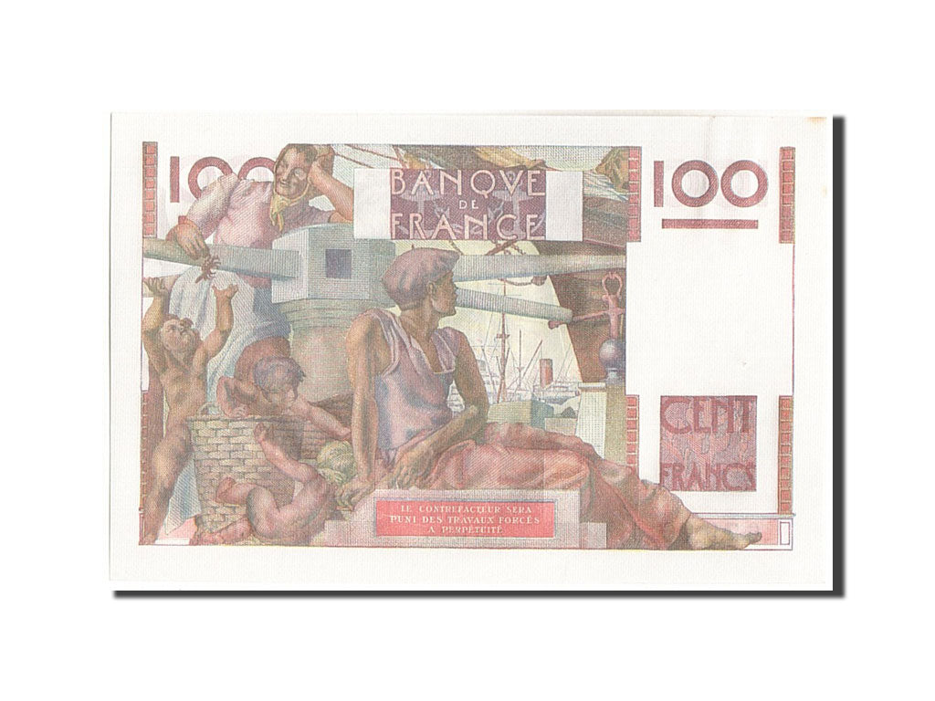 Billete, Francia, 100 Francs, 100 F 1945-1954 ''Jeune Paysan'', 1953