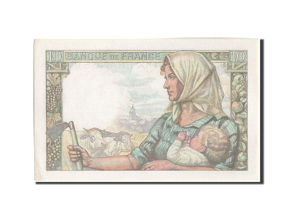 France, 10 Francs, 10 F 1941-1949 ''Mineur'', 1944, KM:99e, 1944-01-13, UNC(6...