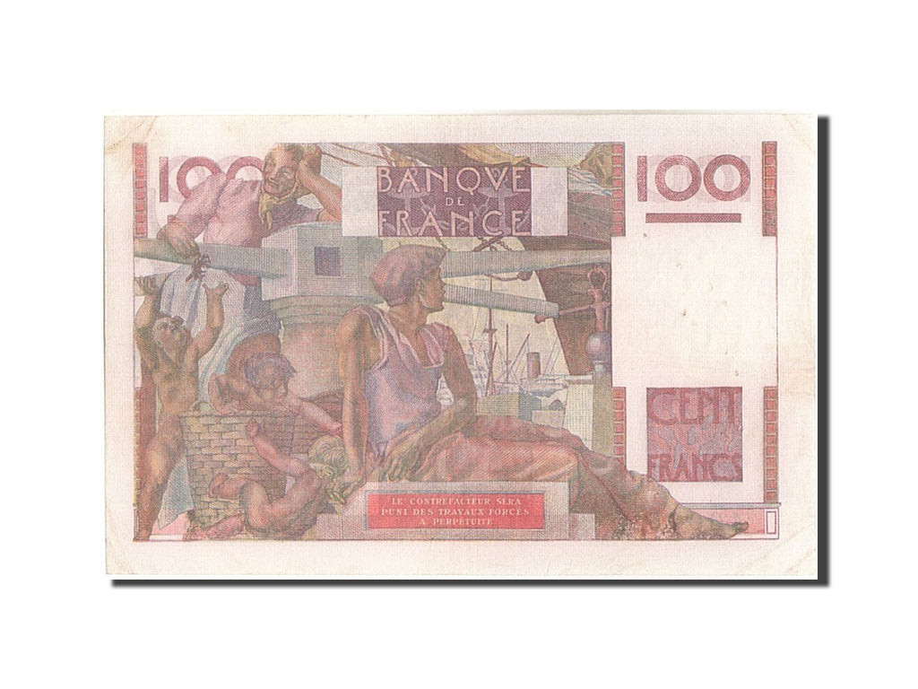 Billet, France, 100 Francs, 100 F 1945-1954 ''Jeune Paysan'', 1949, 1949-05-19
