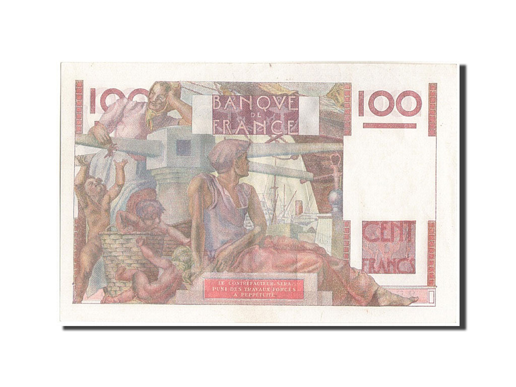 France, 100 Francs, 100 F 1945-1954 ''Jeune Paysan'', 1946, KM:128a, 1946-10-...