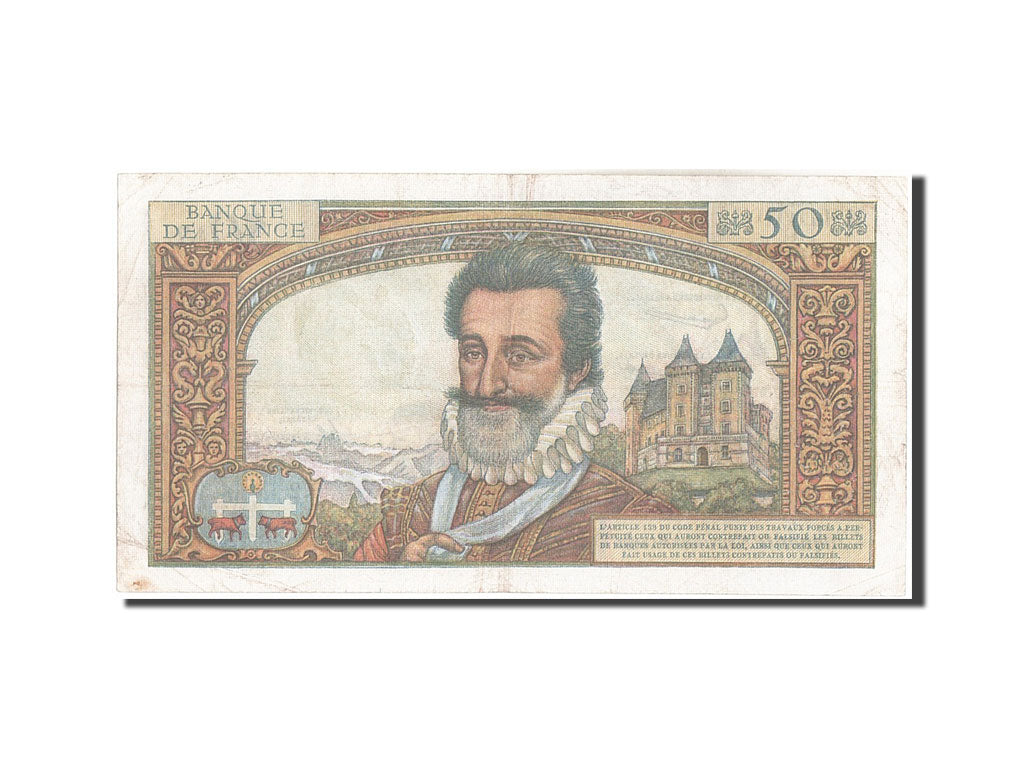 Biljet, Frankrijk, 50 Nouveaux Francs, 50 NF 1959-1961 ''Henri IV'', 1959