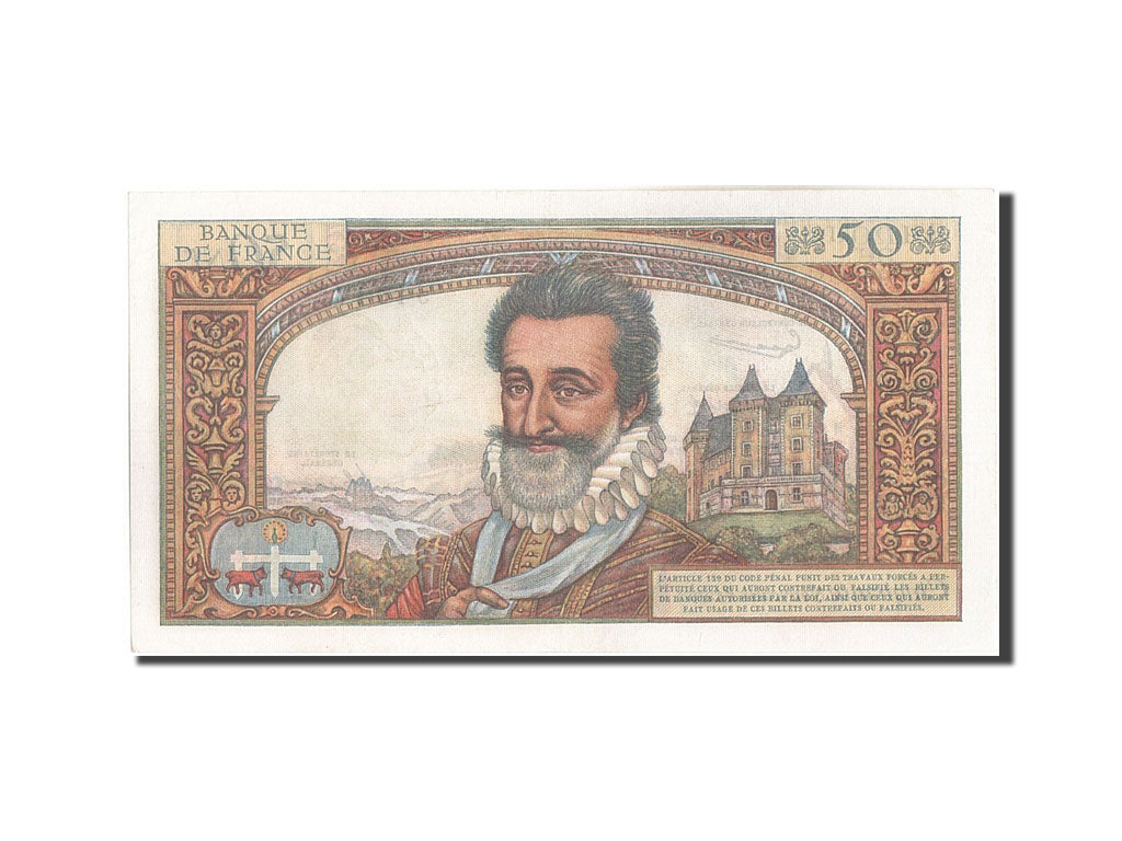 Billet, France, 50 Nouveaux Francs, 50 NF 1959-1961 ''Henri IV'', 1959