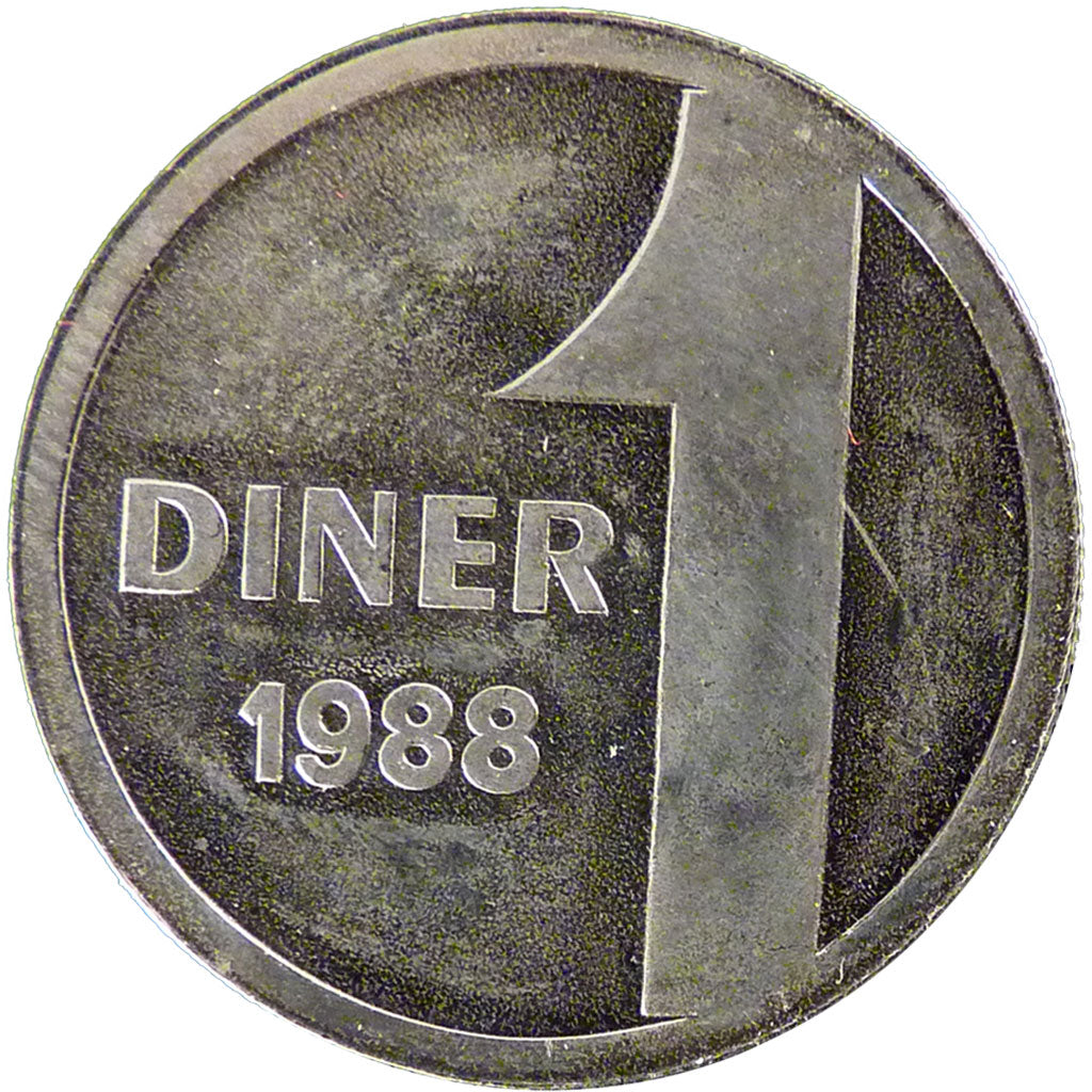 Andorra, 1 Diner, 1988, MS(65-70), Nickel, 25, 6.90