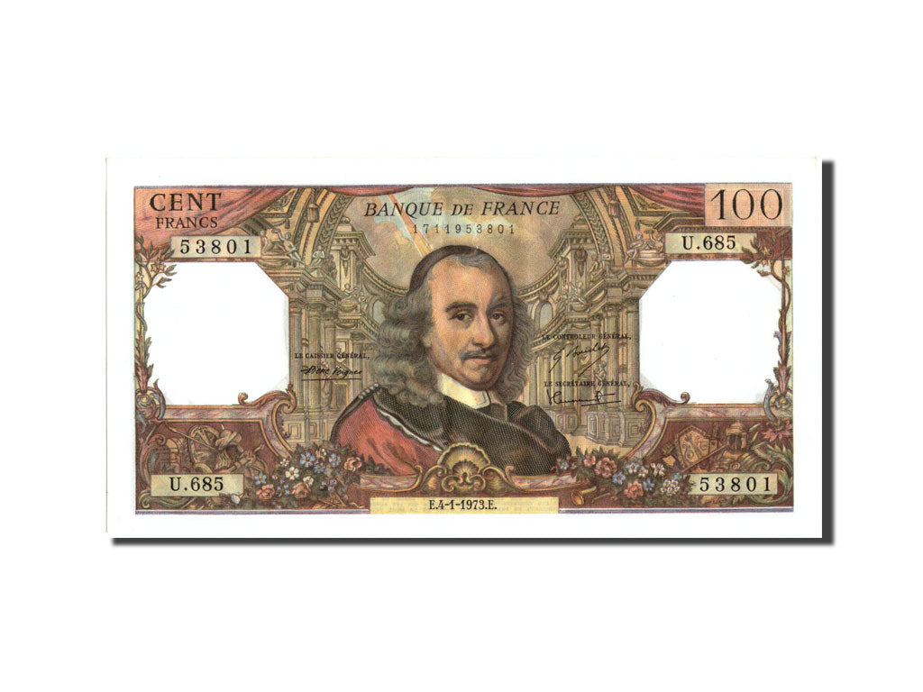 Banconote, Francia, 100 Francs, 100 F 1964-1979 ''Corneille'', 1973, 1973-01-04