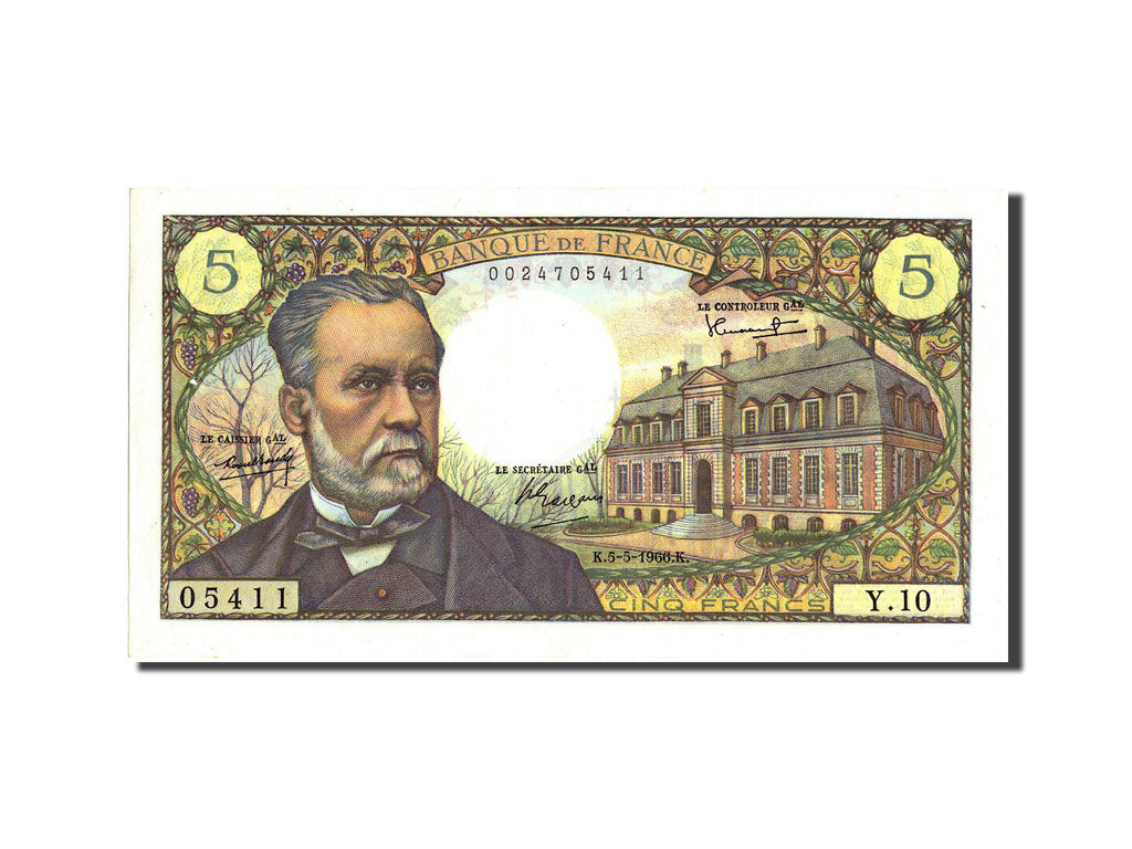 Banknote, France, 5 Francs, 5 F 1966-1970 ''Pasteur'', 1966, 1966-05-05