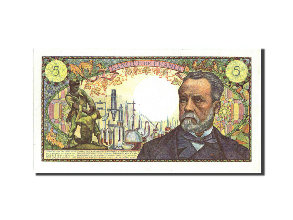 Banknote, France, 5 Francs, 5 F 1966-1970 ''Pasteur'', 1966, 1966-05-05