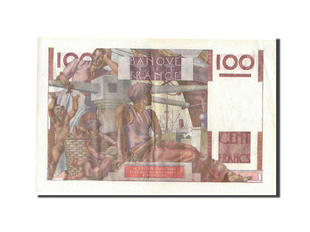 France, 100 Francs, 100 F 1945-1954 ''Jeune Paysan'', 1953, KM:128d, 1953-01-...