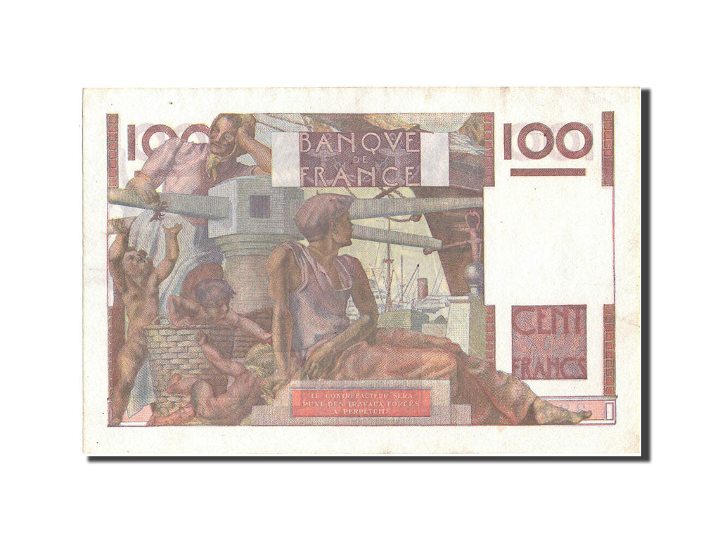 France, 100 Francs, 100 F 1945-1954 ''Jeune Paysan'', 1952, KM:128d, 1952-09-...