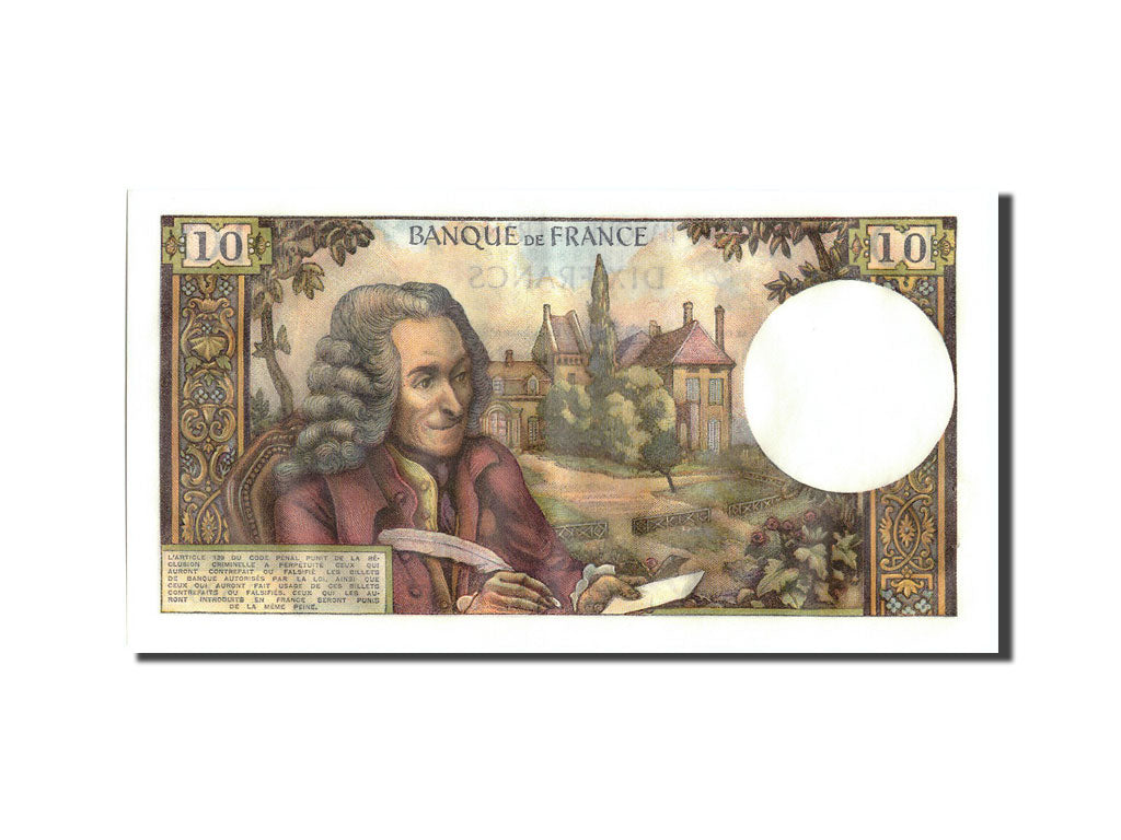 Banknote, France, 10 Francs, 10 F 1963-1973 ''Voltaire'', 1969, 1969-11-06